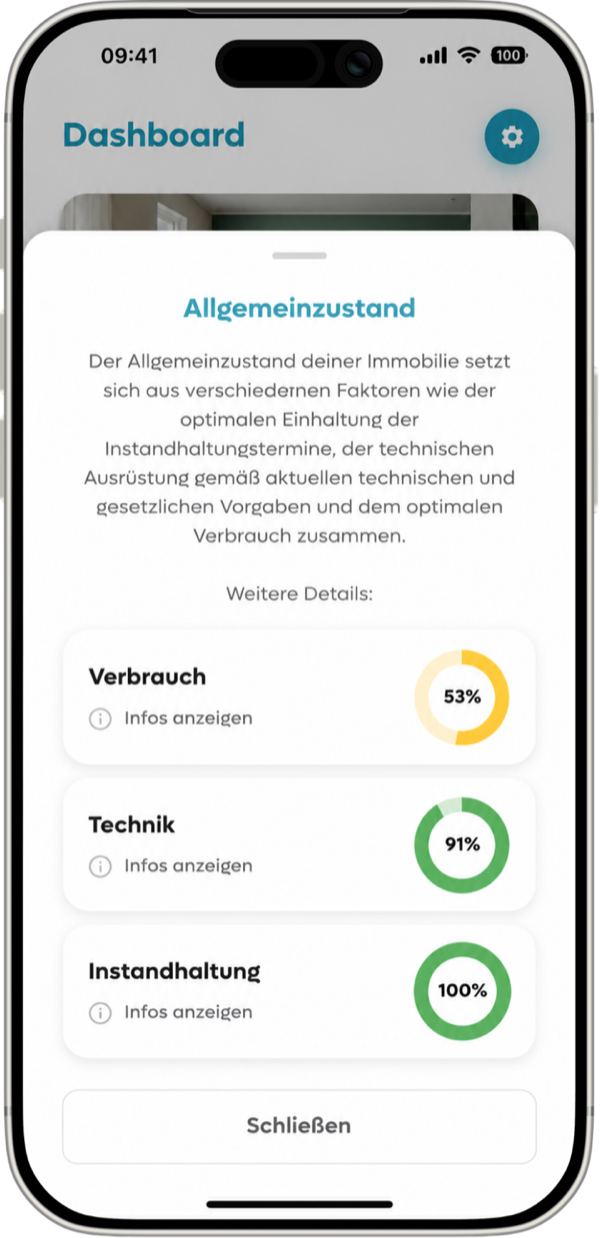 Objektzustand einer Immobilie in der eigenheimverwalter App