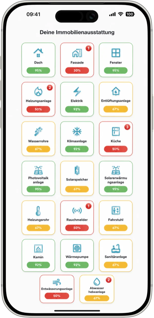 App Version 3.0 Übersicht der Gewerke